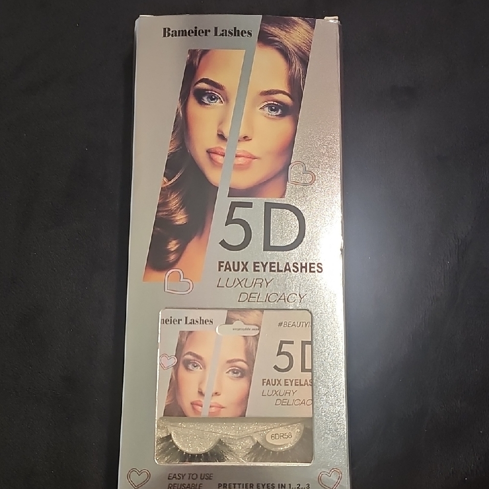 5D Faux Eyelashes - Silver